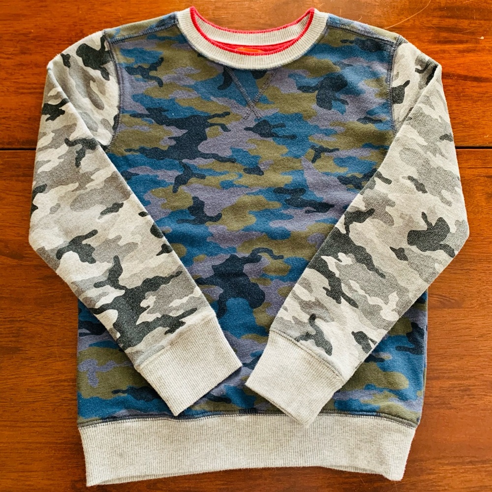Joe Fresh Boys Two Tone Camouflage Pull Over, size 7